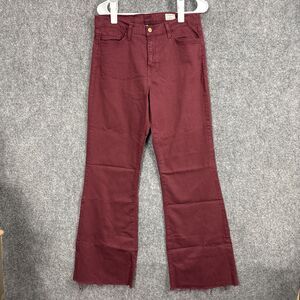 Bridge By Gly Jeans Womens Size 31 Red Brick Denim Mid Flare USA